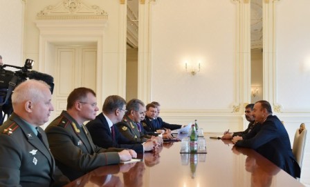 İlham Əliyev Sergey Şoyqunu qəbul etdi